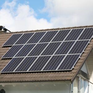 solar panels on roof