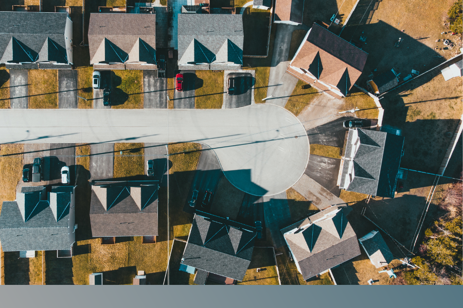 aerial view of a community