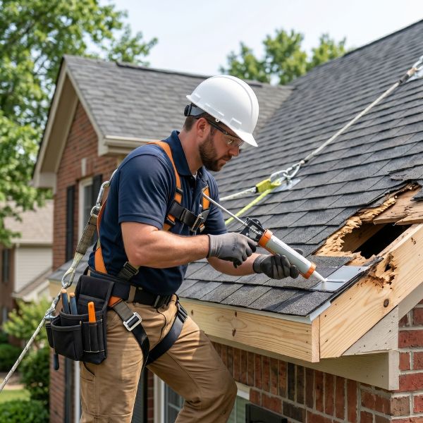 man on roof