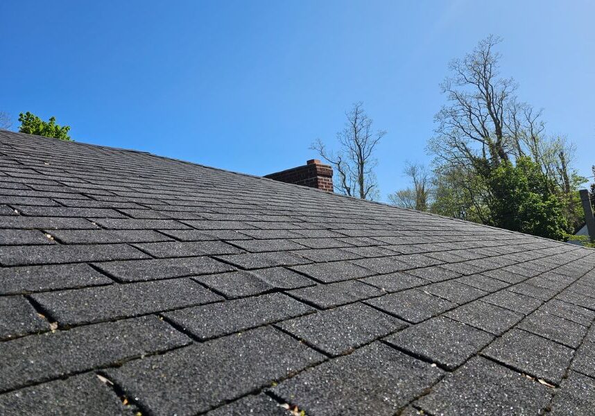 An asphalt roof