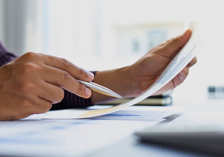 Reviewing paperwork